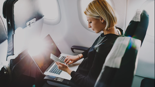 business travel flight